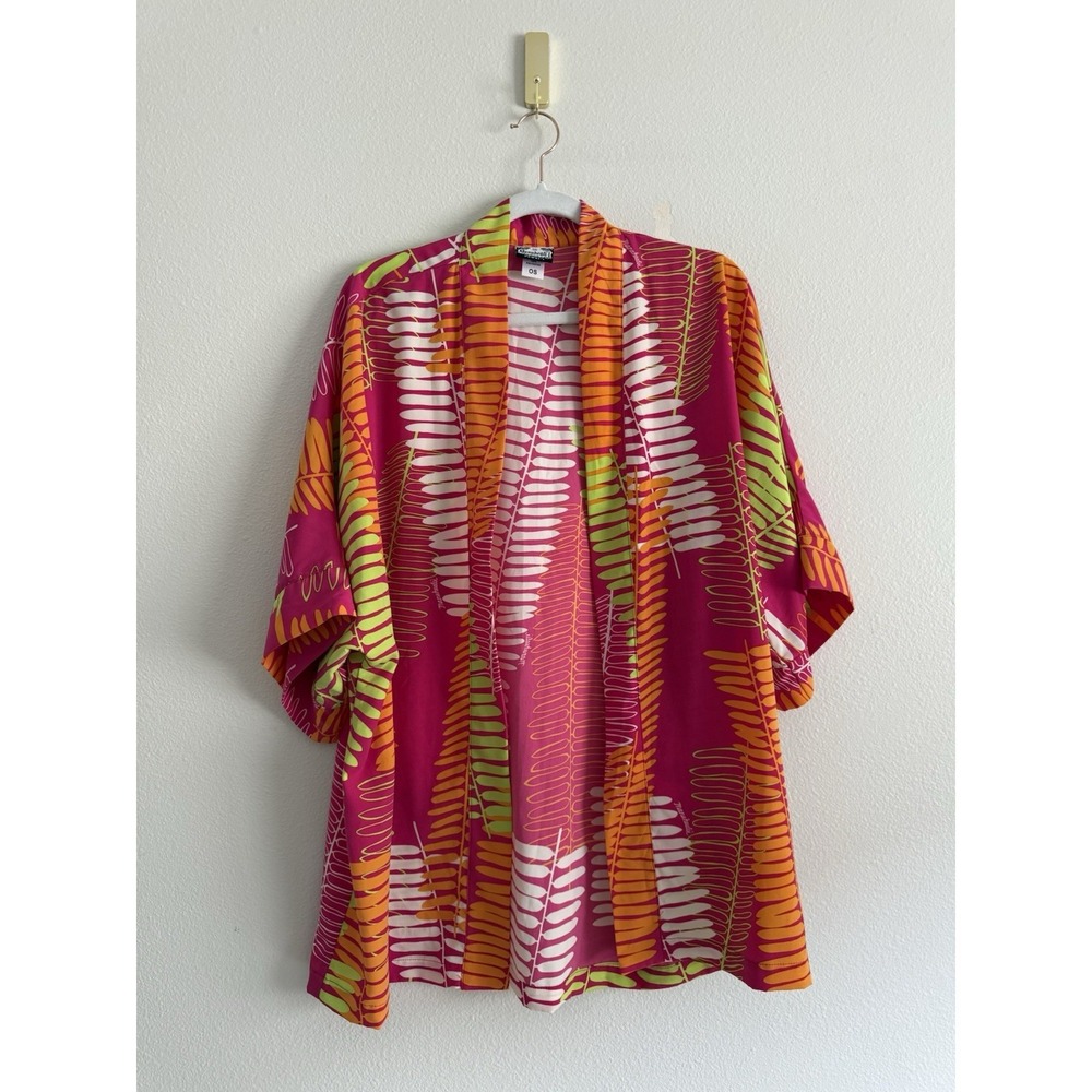 MANUHEALI'I Hawaiian kimono open front cardigan one size